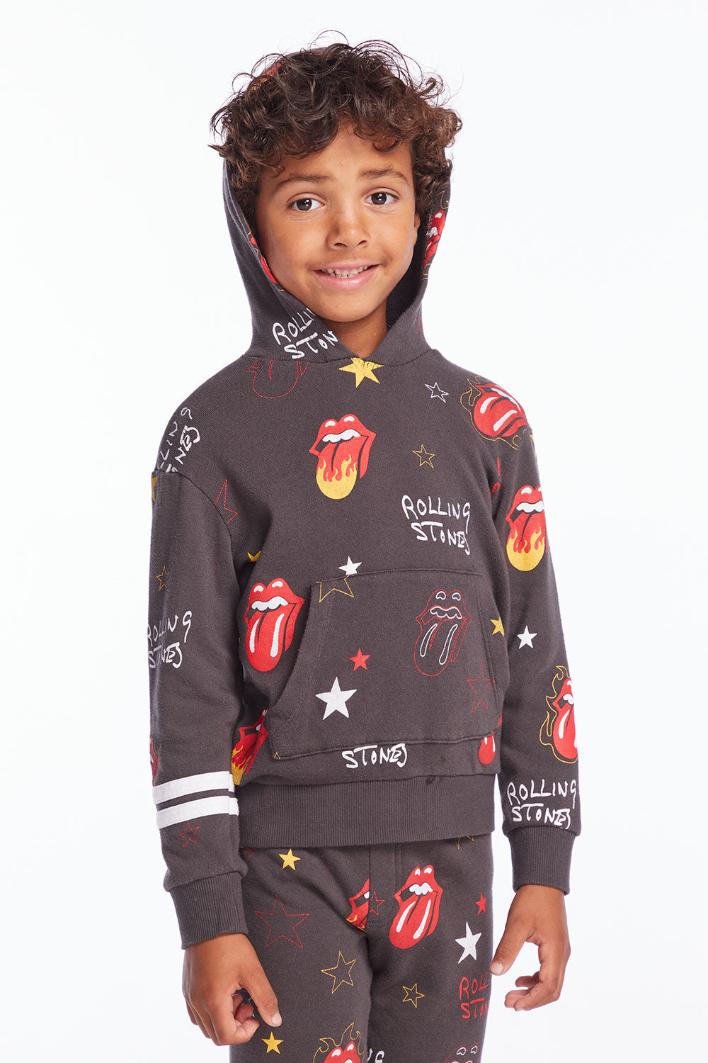 Rolling Stones Tongue Logo Stars Boys Pullover Hoodie Boys chaserbrand