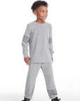 Comfy Heather Grey Boys Long Sleeve Pullover BOYS chaserbrand