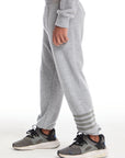 No Side Seam Heather Grey Boys Jogger with Strapping BOYS chaserbrand