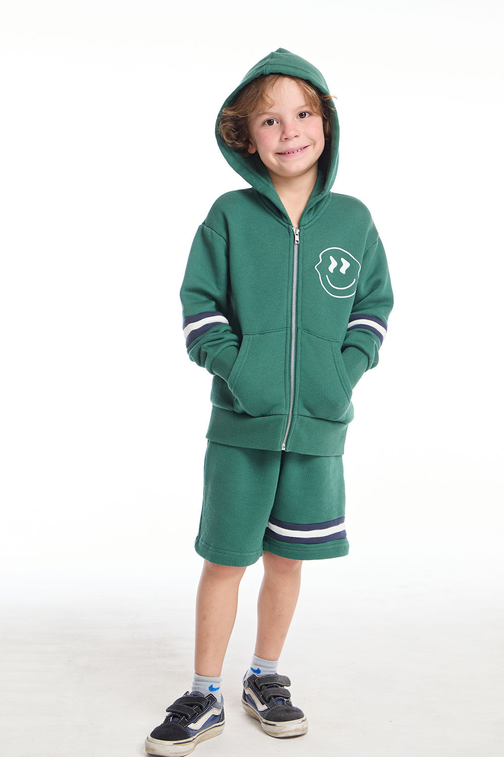 Cozy Beach Boys Broccolini Shorts with Strappings BOYS chaserbrand