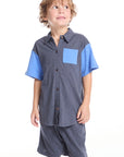 Collared Slate Boys Button Down Shirt BOYS chaserbrand