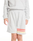 Cozy Beach Heather Grey Boys Short with Strappings BOYS chaserbrand