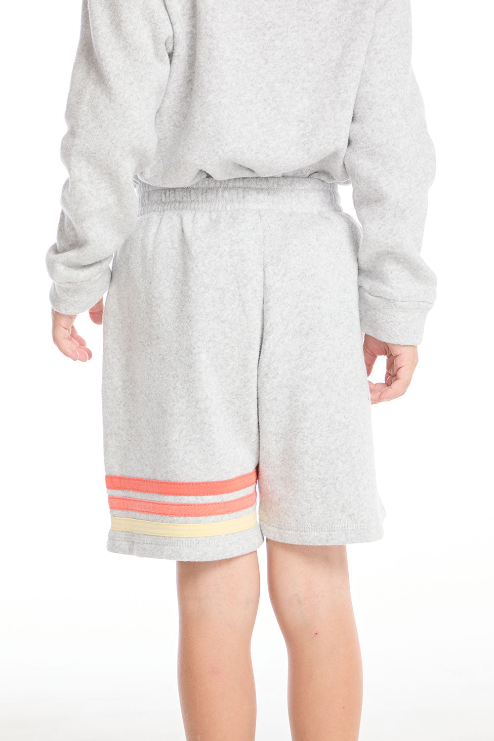 Cozy Beach Heather Grey Boys Short with Strappings BOYS chaserbrand
