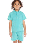 Aqua Teal Polo Shirt Boys chaserbrand