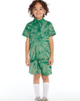 Wild Green Tie Dye Cozy Beach Shorts Boys chaserbrand