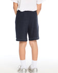 Navy Blue Contrast Strappings Shorts Boys chaserbrand