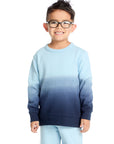 Comfy Long Sleeve Malibu Blue Ombre Pullover Boys chaserbrand