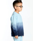 Comfy Long Sleeve Malibu Blue Ombre Pullover Boys chaserbrand