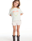 Pink Palms Heart Girls Tee GIRLS chaserbrand