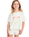 Pink Palms Heart Girls Tee GIRLS chaserbrand