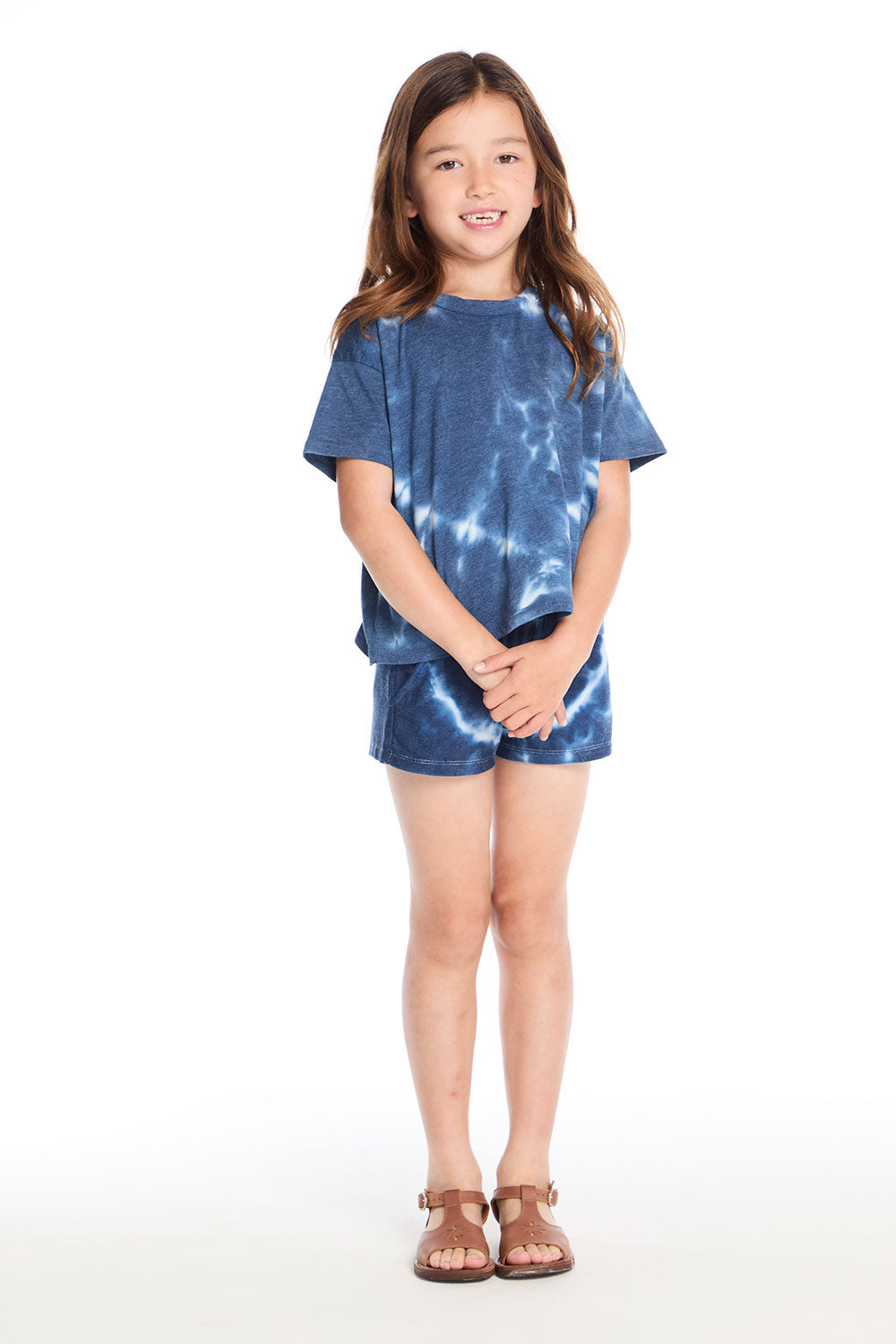 Indigo Heart Tie Dye T-Shirt Girls chaserbrand