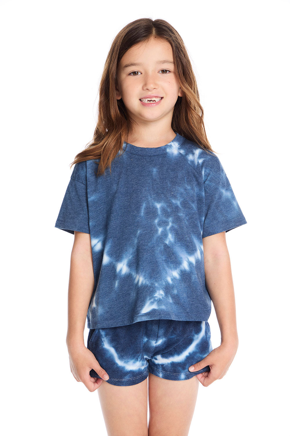 Indigo Heart Tie Dye T-Shirt Girls chaserbrand