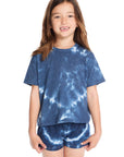 Indigo Heart Tie Dye T-Shirt Girls chaserbrand