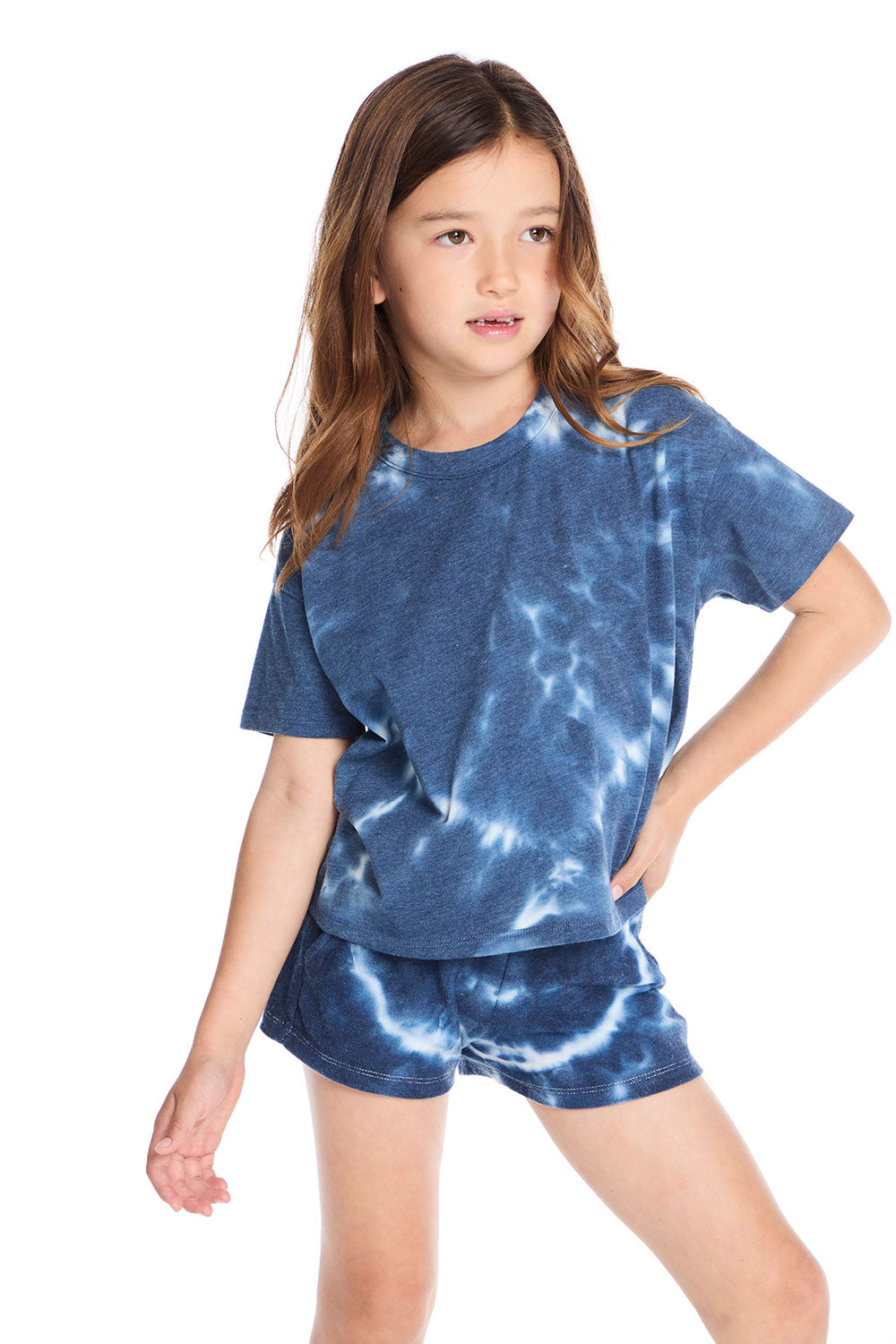 Indigo Heart Tie Dye T-Shirt Girls chaserbrand