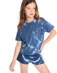 Indigo Heart Tie Dye T-Shirt Girls chaserbrand