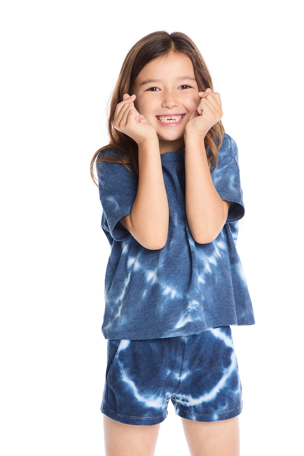 Indigo Heart Tie Dye T-Shirt Girls chaserbrand