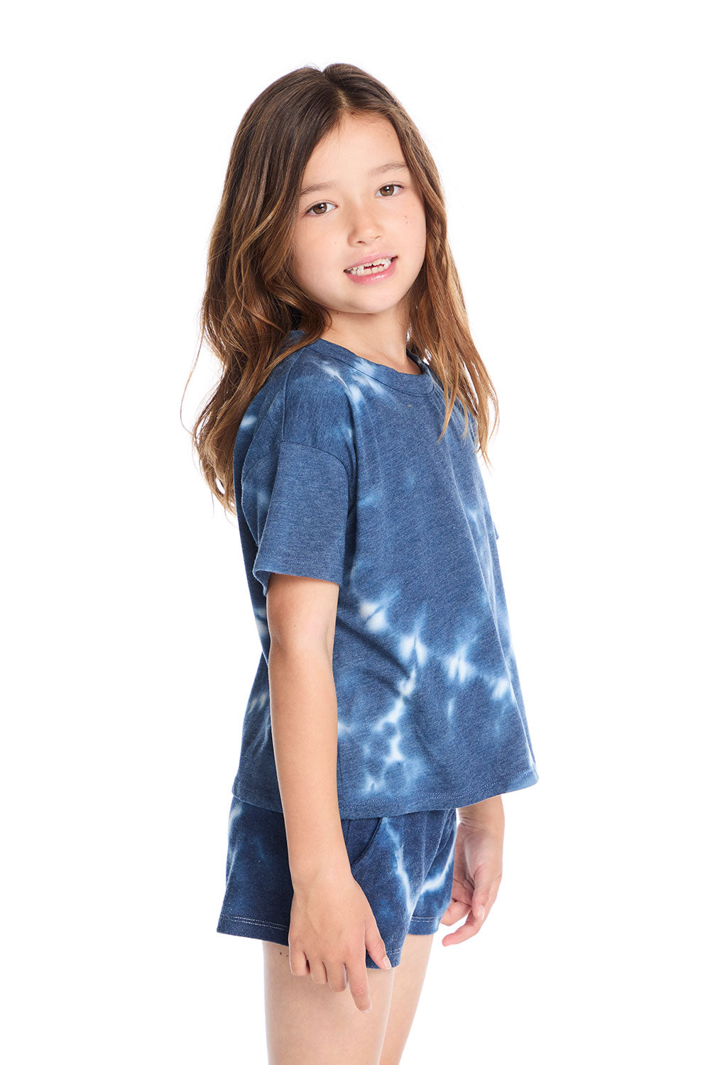Indigo Heart Tie Dye T-Shirt Girls chaserbrand