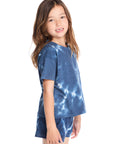 Indigo Heart Tie Dye T-Shirt Girls chaserbrand