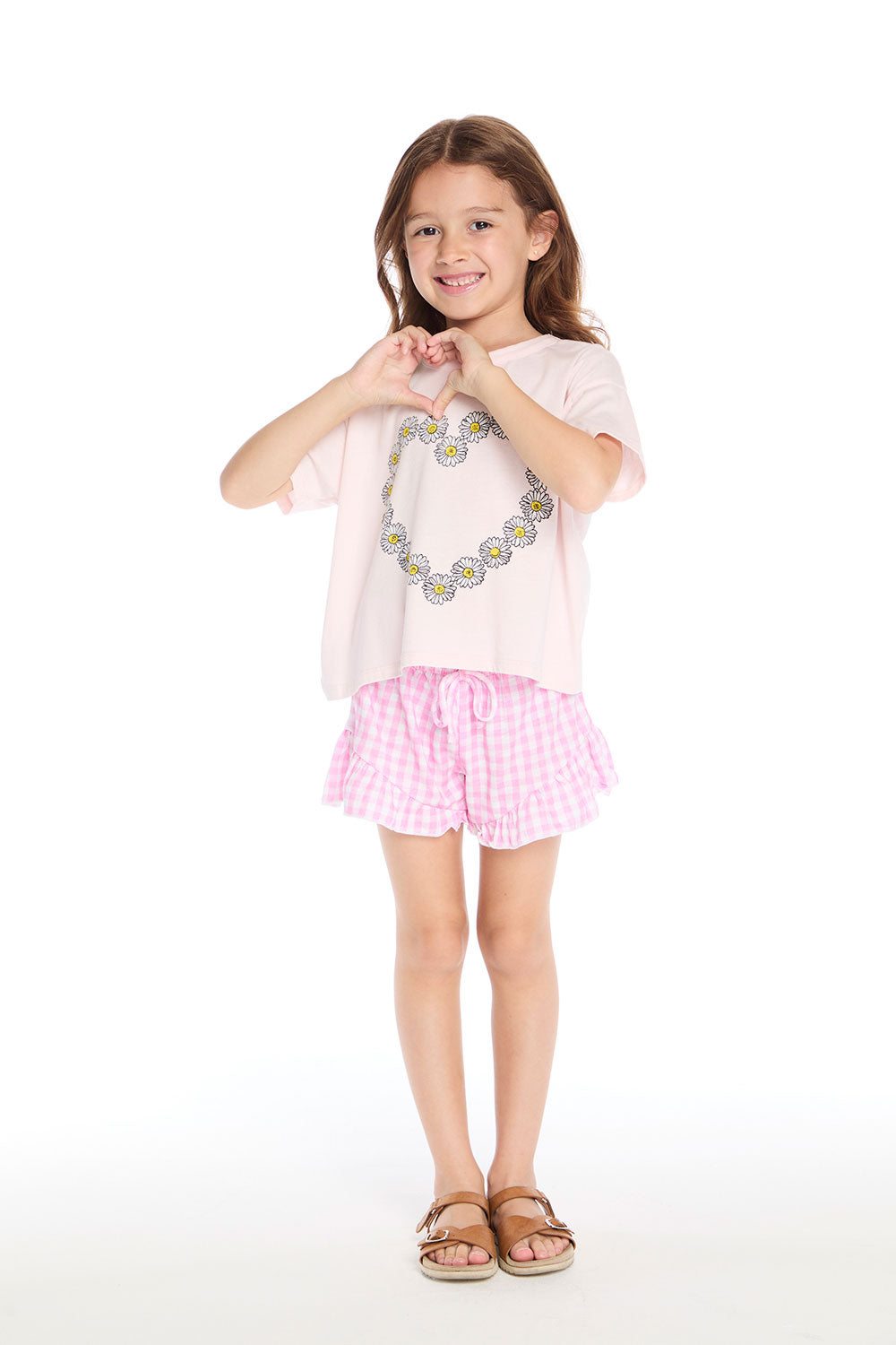 Daisy Heart Tee Girls chaserbrand