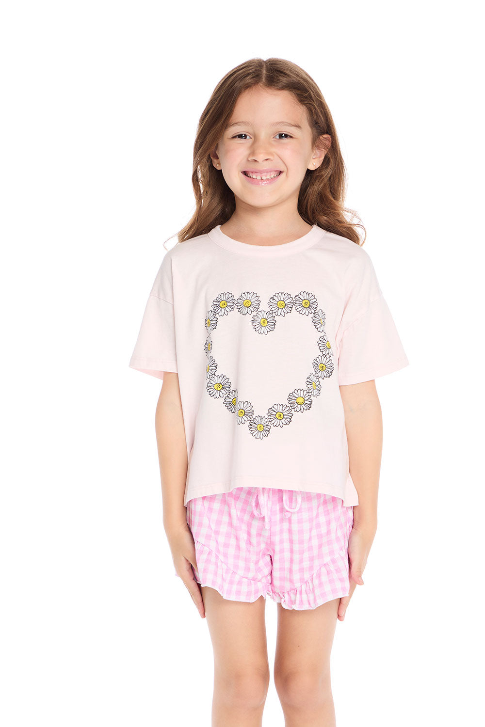Daisy Heart Tee Girls chaserbrand