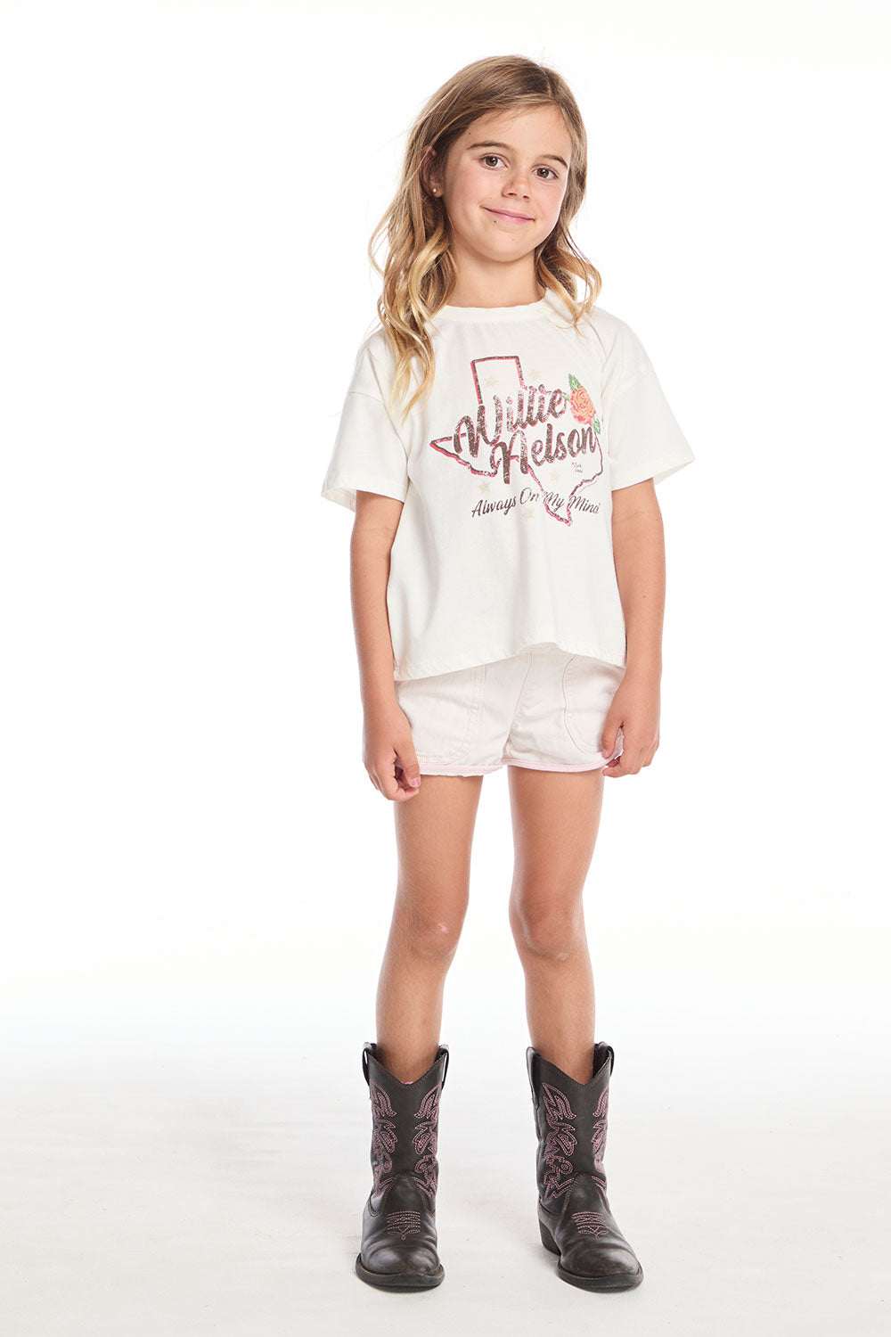 Willie Nelson Rose Of Texas Girls Tee GIRLS chaserbrand
