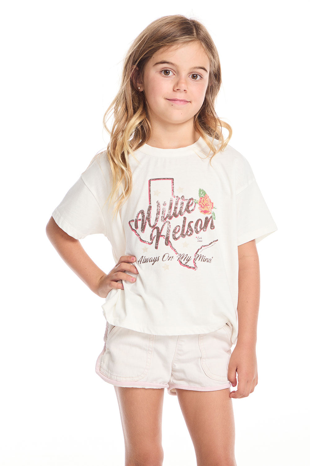 Willie Nelson Rose Of Texas Girls Tee GIRLS chaserbrand