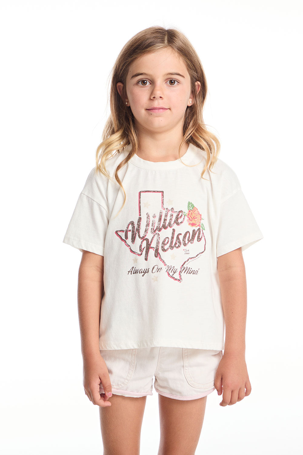 Willie Nelson Rose Of Texas Girls Tee GIRLS chaserbrand