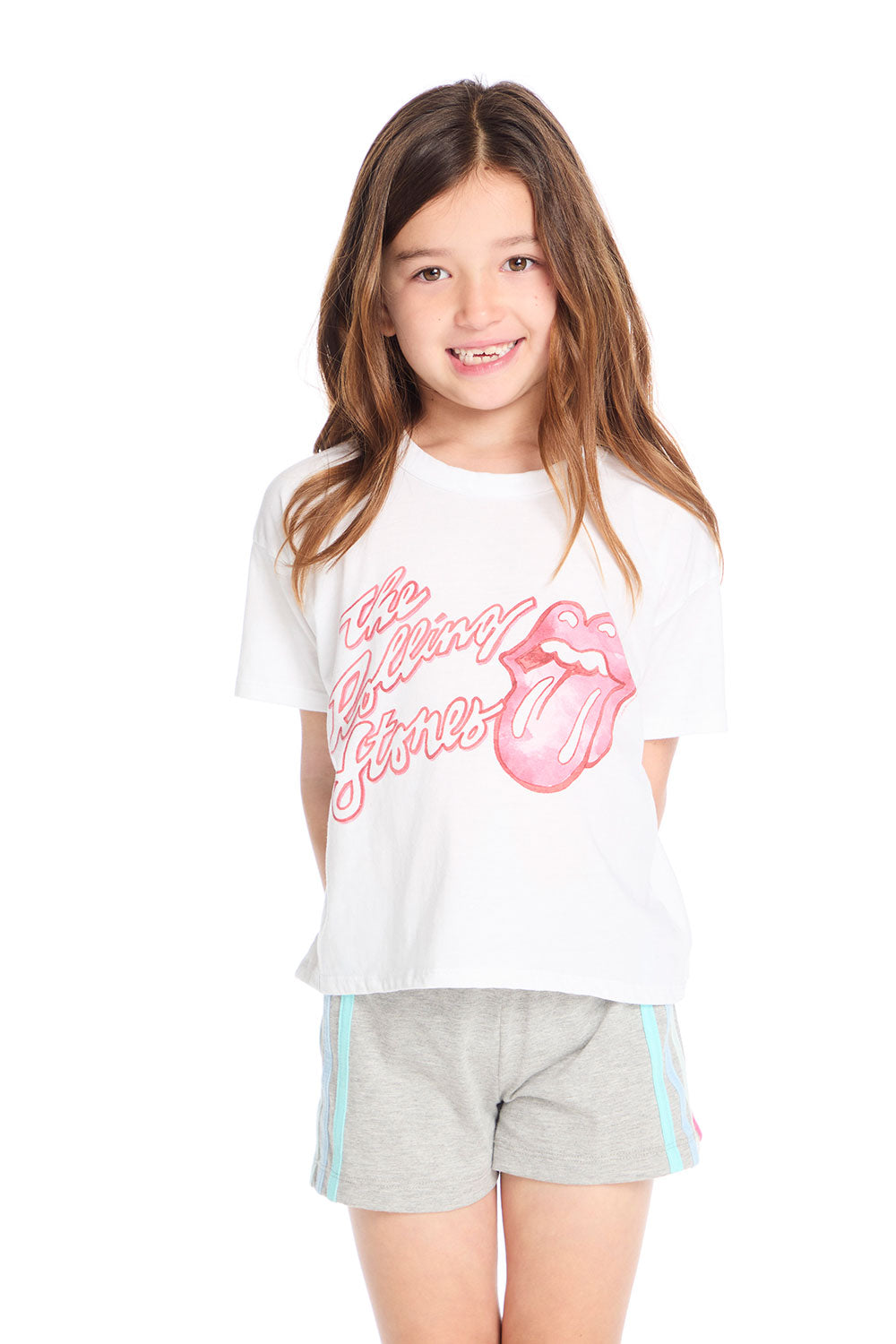 Rolling Stones Painterly Tongue Logo Tee Girls chaserbrand
