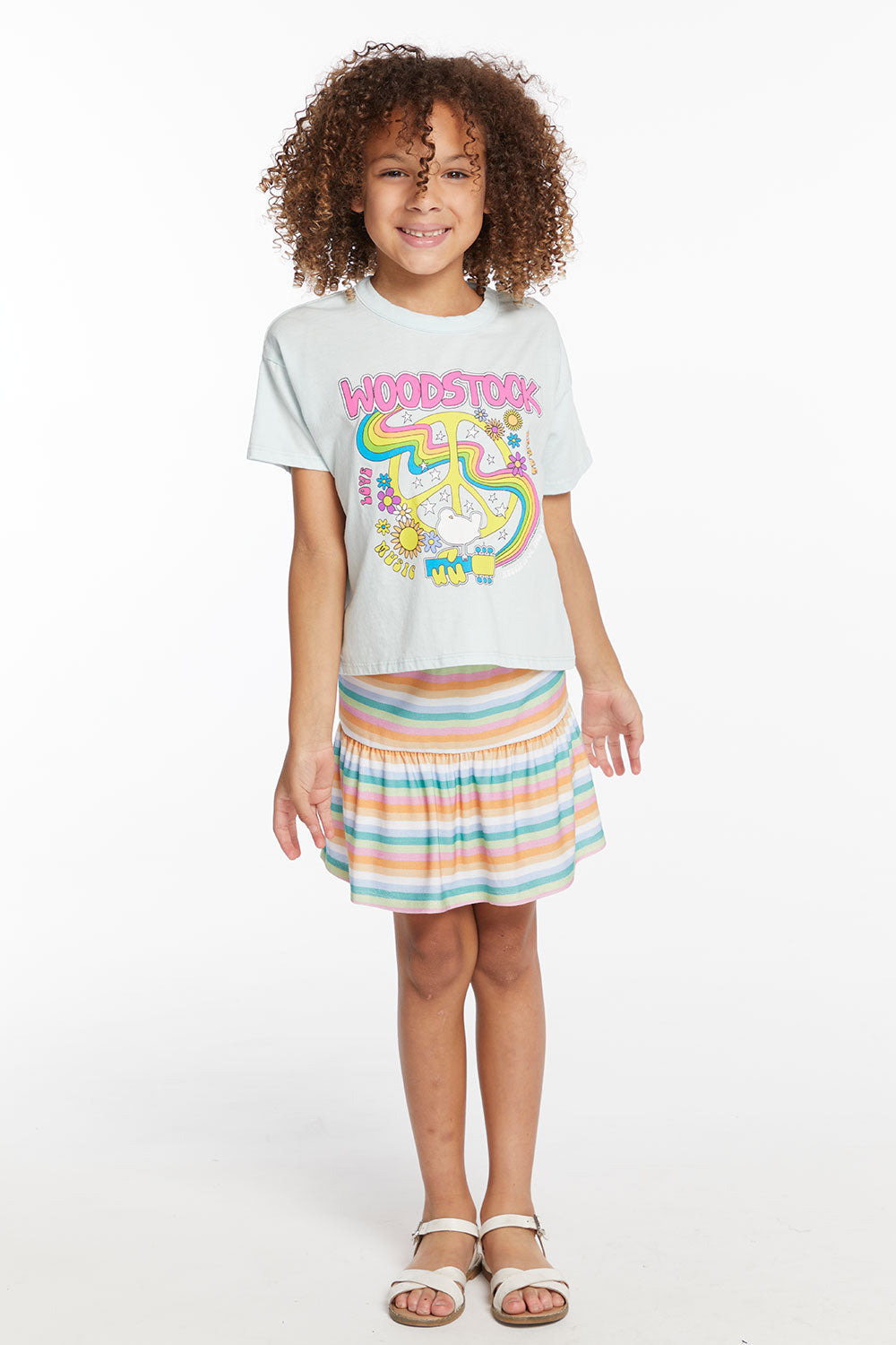 Woodstock Peace Sign Girls Tee GIRLS chaserbrand