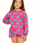 Leopard Drew Long Sleeve Tee GIRLS chaserbrand