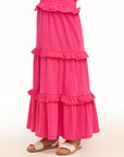 Adia Hot Pink Midi Skirt GIRLS chaserbrand