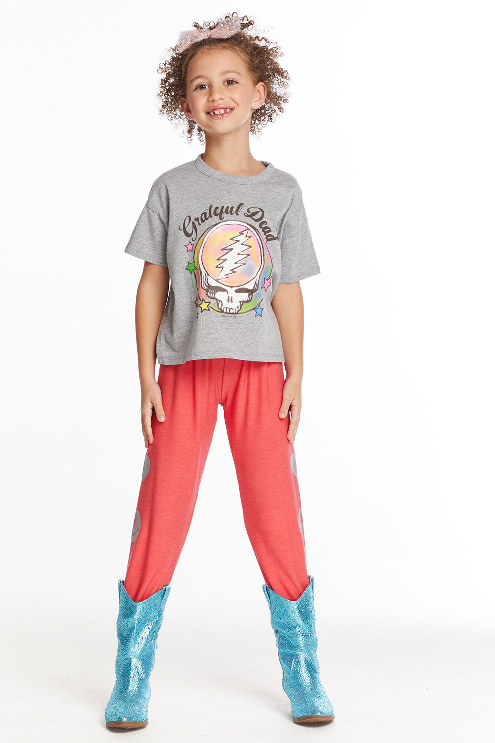 Grateful Dead Airbrushed Steal Your Face Girls Tee Girls chaserbrand