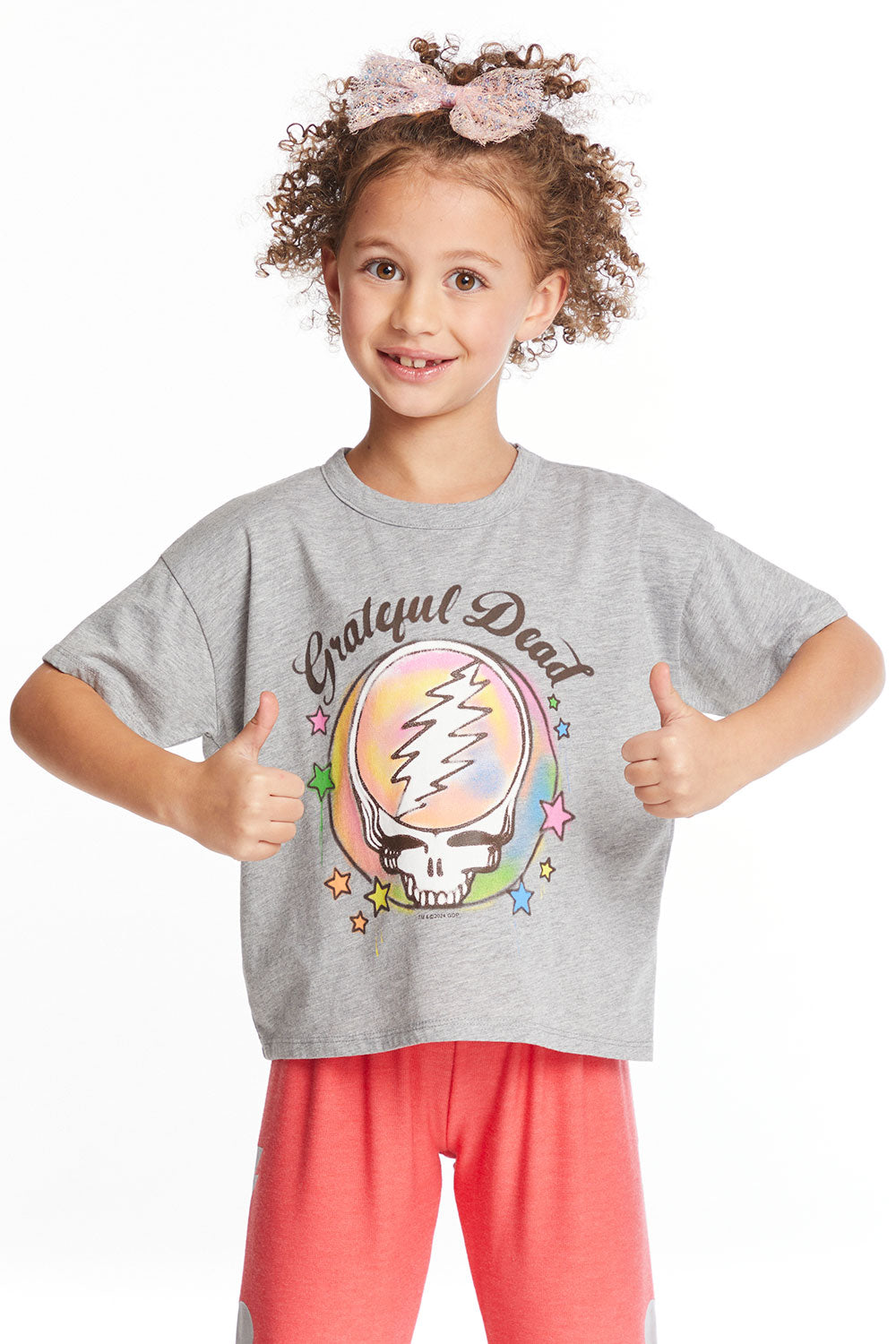 Grateful Dead Airbrushed Steal Your Face Girls Tee Girls chaserbrand