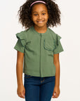 Anise Dark Forest Ruffle Top GIRLS chaserbrand