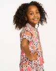 Anise Floral and Leopard Ruffle Top GIRLS chaserbrand