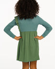 One Ruffle Dark Forest Green Dress GIRLS chaserbrand