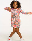 One Ruffle Floral & Leopard Print Green Dress GIRLS chaserbrand
