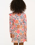 One Ruffle Floral & Leopard Print Green Dress GIRLS chaserbrand
