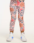 Bottom Ruffle Floral & Leopard Print Legging GIRLS chaserbrand