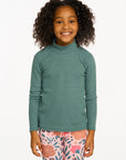 Lynn Dark Forest Green Mock Turtle Neck GIRLS chaserbrand