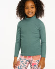 Lynn Dark Forest Green Mock Turtle Neck GIRLS chaserbrand