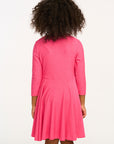 Peplum Cozy Knit Flamingo Pink Dress GIRLS chaserbrand