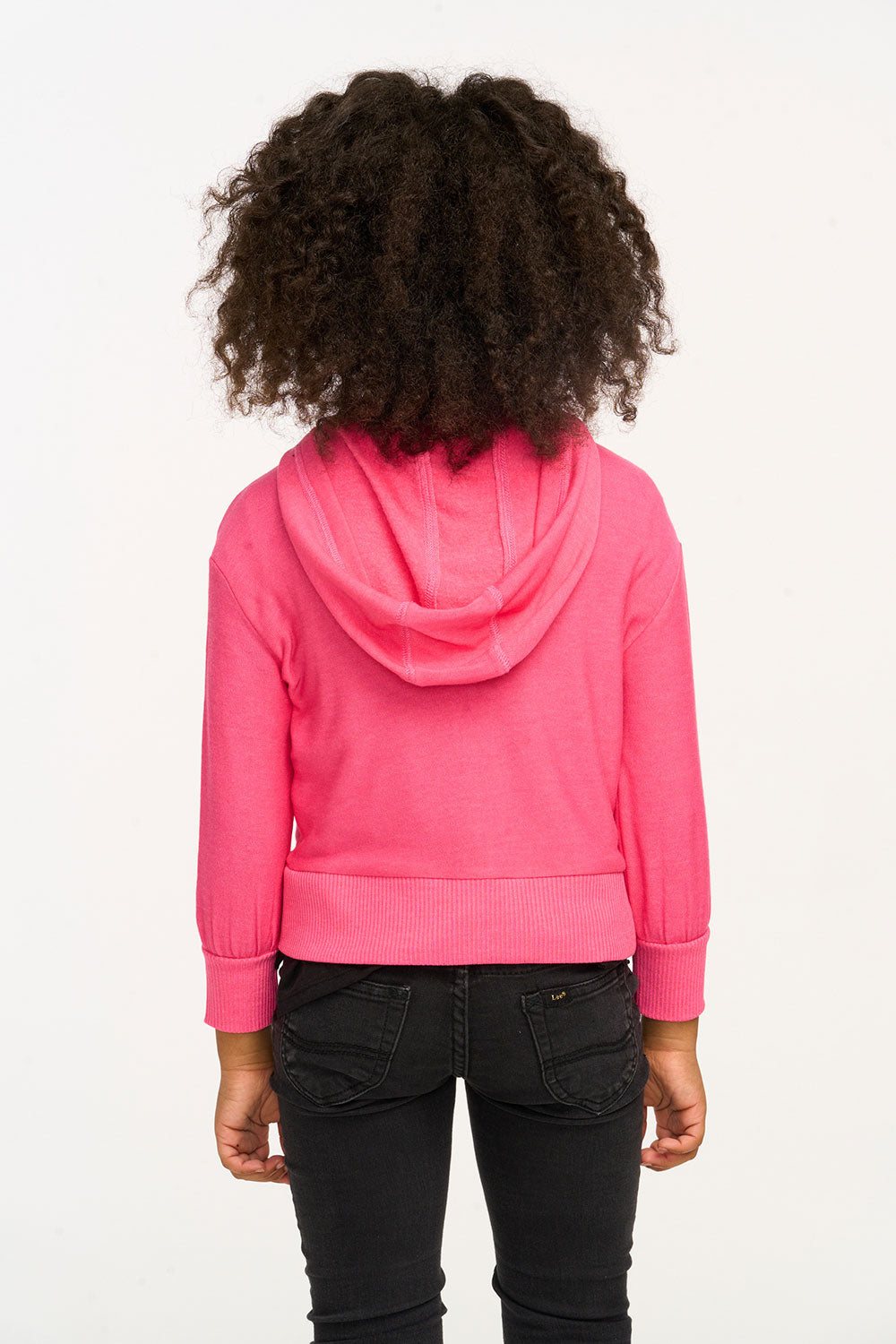 Puffy Flamingo Pink Cozy Knit Zip Up Hoodie GIRLS chaserbrand