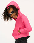Puffy Flamingo Pink Cozy Knit Zip Up Hoodie GIRLS chaserbrand