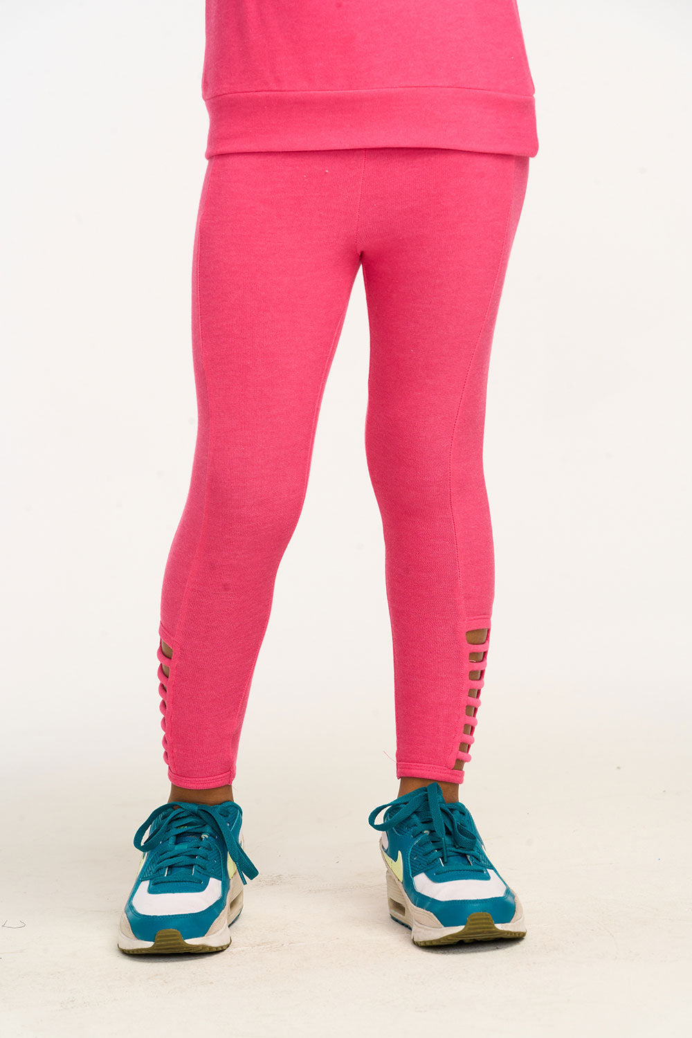 Side Detail Flamingo Pink Leggings GIRLS chaserbrand