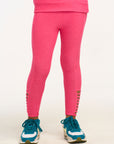 Side Detail Flamingo Pink Leggings GIRLS chaserbrand
