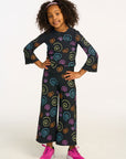 Rainbow Swirl Ruffle Neck Long Sleeve GIRLS chaserbrand