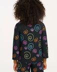 Rainbow Swirl Ruffle Neck Long Sleeve GIRLS chaserbrand