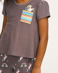 Unicorn Rainbow Puff Sleeve Tee GIRLS chaserbrand
