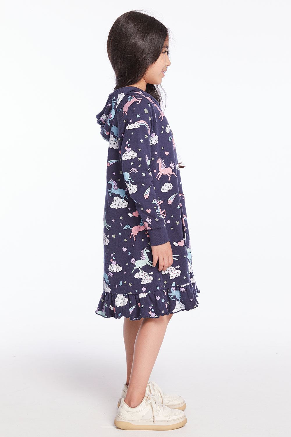 Allover Unicorns Girls Hoodie Dress Girls chaserbrand